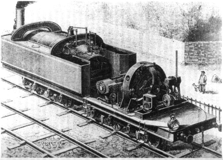 La chaudière et la dynamo de la Fusée électrique