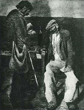 Les buveurs, peinture de1919.