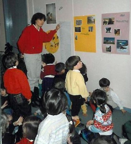 Petite section de maternelle vers 1988. ID414 13 Delmas Renard