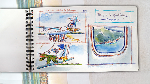 Extrait d'un carnet de croquis d'Y. Mattelig. ID567 01 Expo Mattelig
