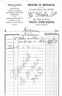 Facture de Gabriel Delor, successeur de Jules  Royer - 1933 ID568 05